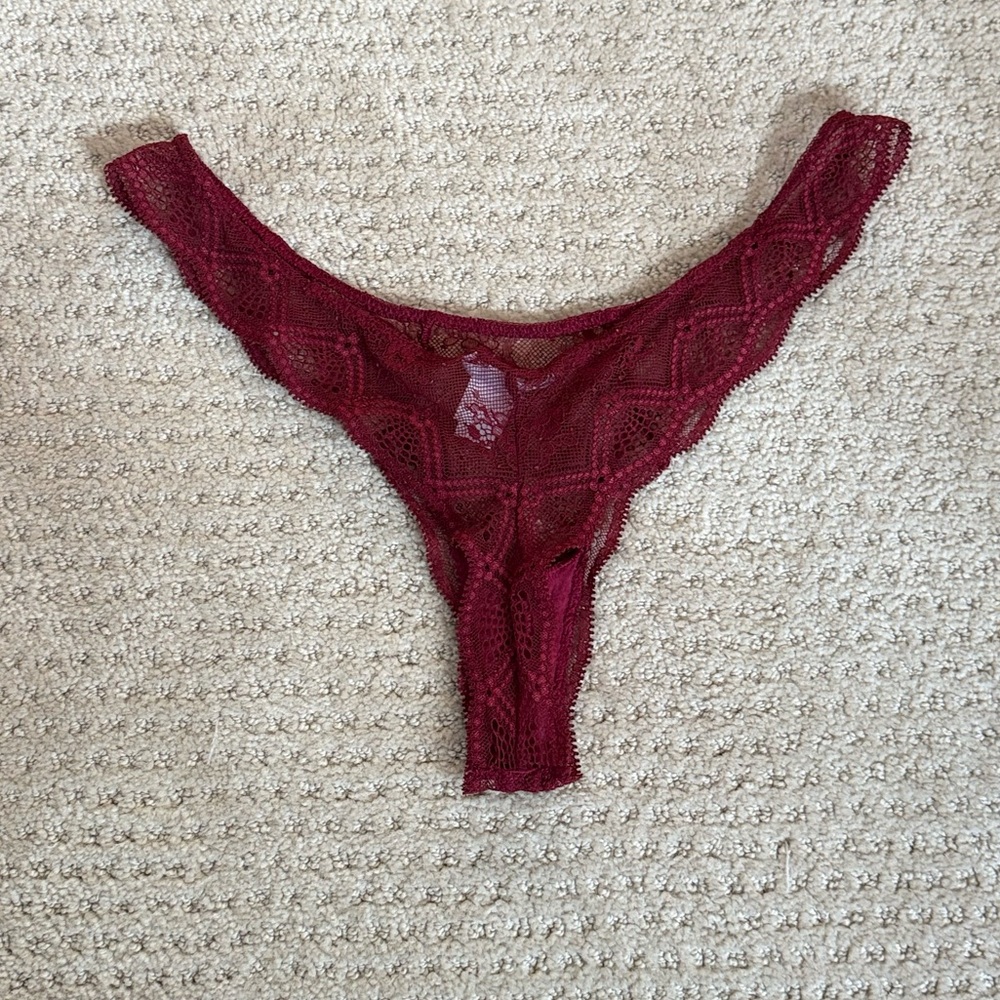 Eberjey Burgundy Lace Panty